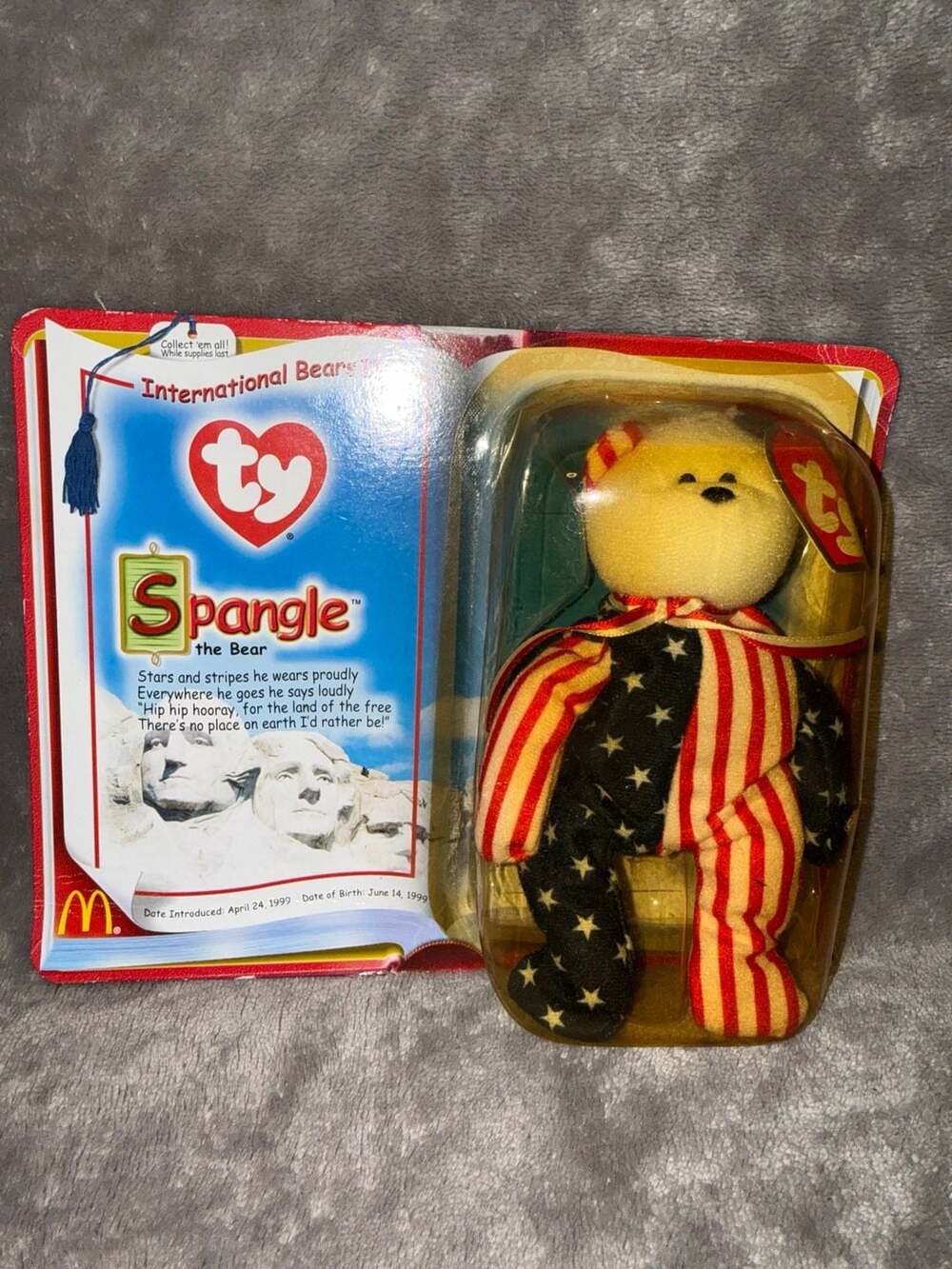 Ty McDonald's Beanie Babies 2000 International Bears II Spangle The Bear